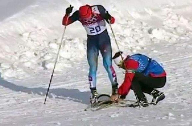 [JO] Gest emotionat la Soci!  Un antrenor canadian a ajutat un fondist rus