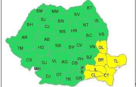 Cod galben de ploi in sase judete
