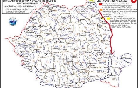 Codul rosu pe raul Prut a fost prelungit