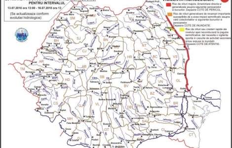 Cod rosu pe Prut pana vineri