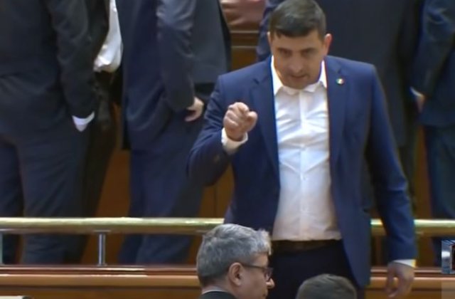 VIDEO Scene incredibile în Parlament. Ministru luat de gât de Simion  