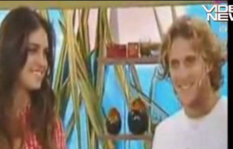  Video  Sarut in direct intre Diego Forlan si iubita lui