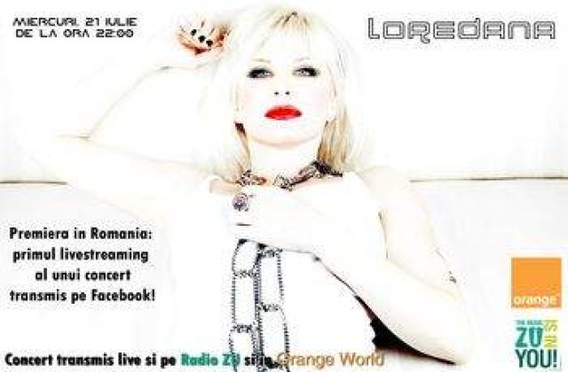 Loredana Groza, in concert pe Facebook!