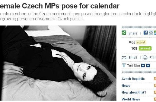 Parlamentarele cehe, in ipostaze sexy intr-un calendar