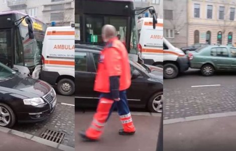 Accident în lanț la Cluj. În carambol au fost implicate o ambulanță și un autobuz