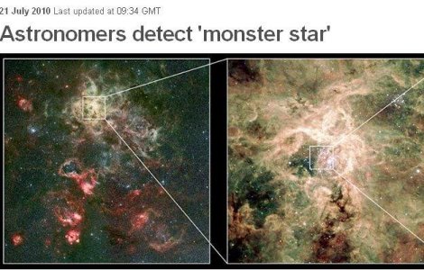 A fost descoperita cea mai mare stea din univers