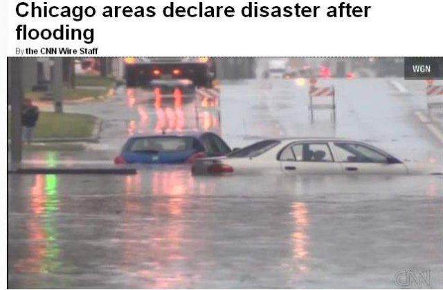 [VIDEO] Chicago: Stare de calamitate, din cauza inundatiilor