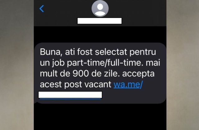 DNSC: Atenție la SMS-urile care prezintă oportunități de angajare sau de investiții