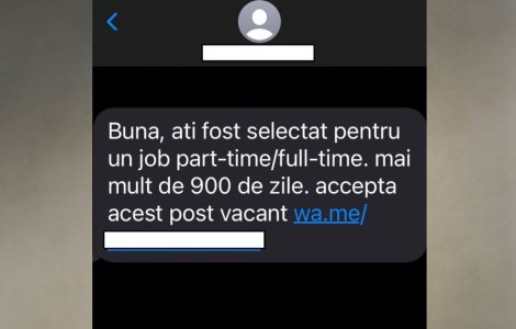 DNSC: Atenție la SMS-urile care prezintă oportunități de angajare sau de investiții