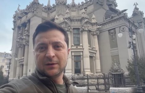 VIDEO Zelenski îi îndeamnă pe ucraineni să nu depună armele și să apere Kievul