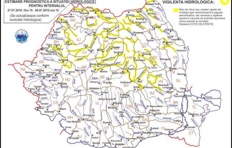 Debitele mai multor rauri sunt in crestere