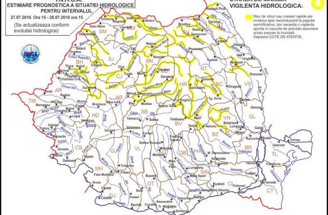 Debitele mai multor rauri sunt in crestere