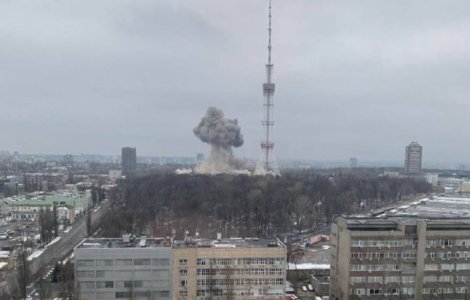VIDEO Oficial ucrainean: Rusia a atacat un turn al televiziunii din Kiev