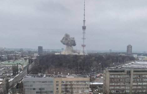VIDEO Oficial ucrainean: Rusia a atacat un turn al televiziunii din Kiev