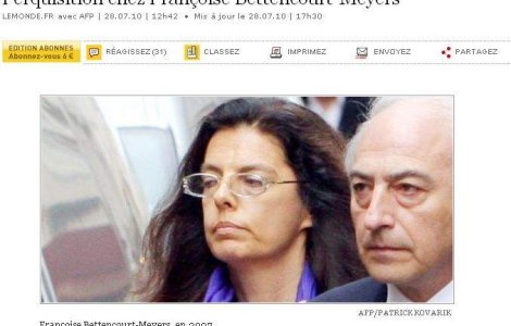 Politia franceza perchezitioneaza locuinta fiicei mostenitoarei L&#39;Oreal