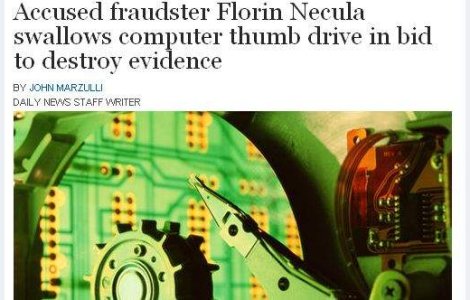 A inghitit un stick USB, ca sa scape de inchisoare