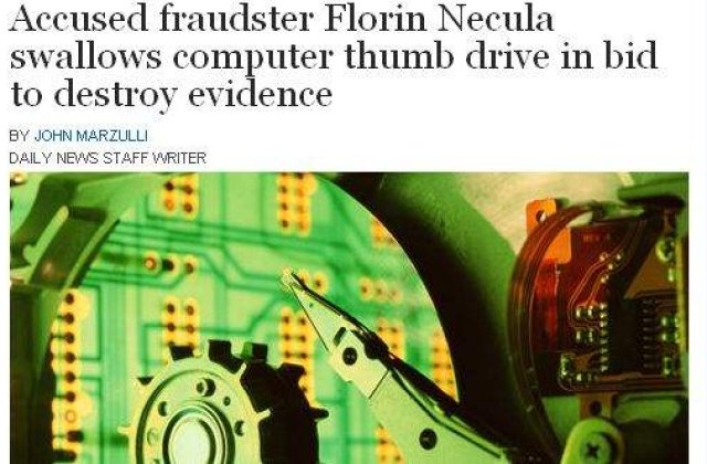 A inghitit un stick USB, ca sa scape de inchisoare