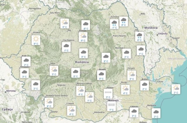Prognoza pentru vineri, 4 martie 2022. Înnorări și precipitații 