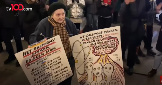 VIDEO O femeie de 77 ani de ani, arestată în Rusia pentru că protesta