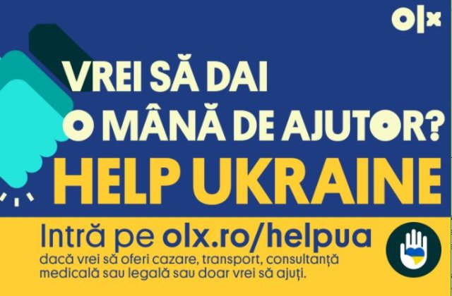 Ajutor Ucraina - OLX lansează o inițiativă urgentă de susținere a refugiaților ucraineni 