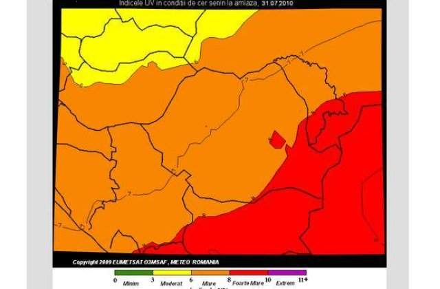 [VIDEO]: Cod rosu de radiatii ultraviolete in Dobrogea si Baragan