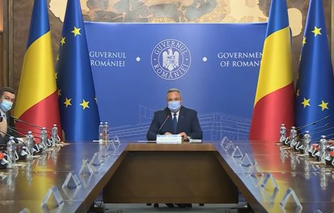 Premierul Nicolae Ciucă, cu mască de protecție în prima ședință de Guvern după ridicarea restricțiilor