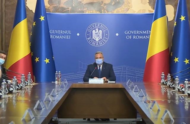 Premierul Nicolae Ciucă, cu mască de protecție în prima ședință de Guvern după ridicarea restricțiilor 