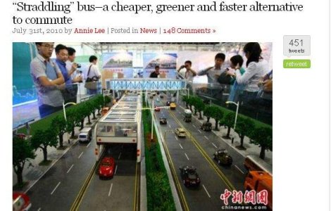  Video  Autobuzul care merge peste masini