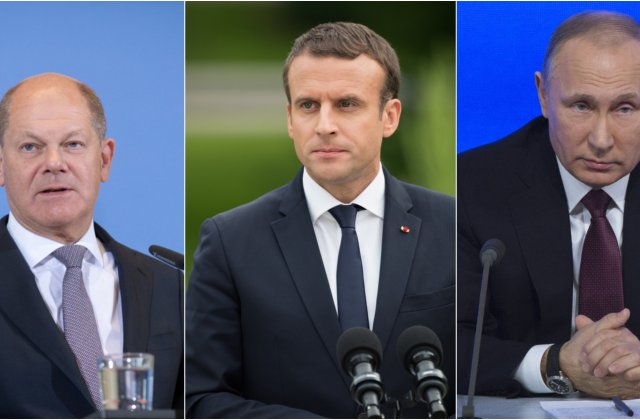 Macron și Scholz, discuție telefonică de aproape două ore cu Putin. Ce subiecte au dezbătut cei trei lideri