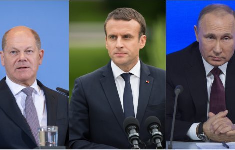 Macron și Scholz, discuție telefonică de aproape două ore cu Putin