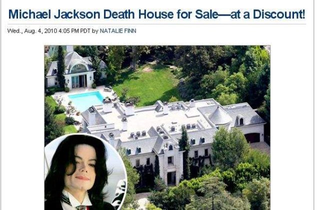 Casa in care a murit Michael Jackson, scoasa la vanzare