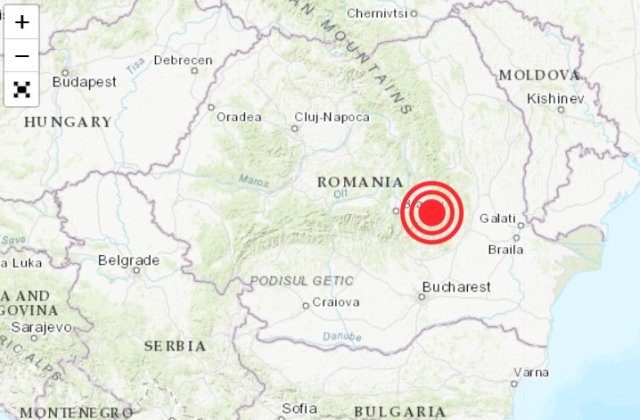 Cutremur de 4,3 grade în Vrancea, luni dimineața