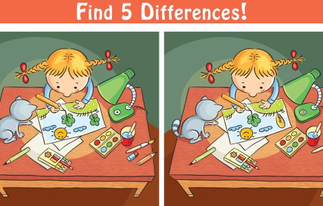  Top  Joc de atenție! Găsește cele 5 diferențe cât mai repede