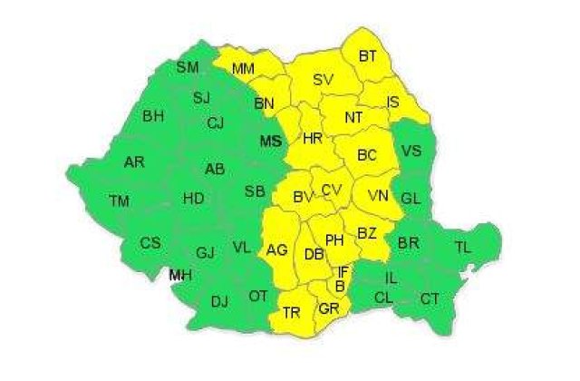 Cod galben de ploi si vijelii