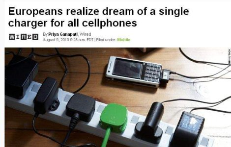 Vis implinit: Un singur incarcator pentru toate telefoanele!