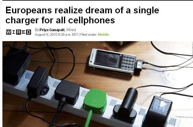 Vis implinit: Un singur incarcator pentru toate telefoanele!