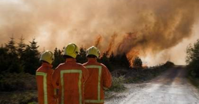 Incendiu la 60 de kilometri sud de Cernobil