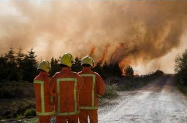 Incendiu la 60 de kilometri sud de Cernobil