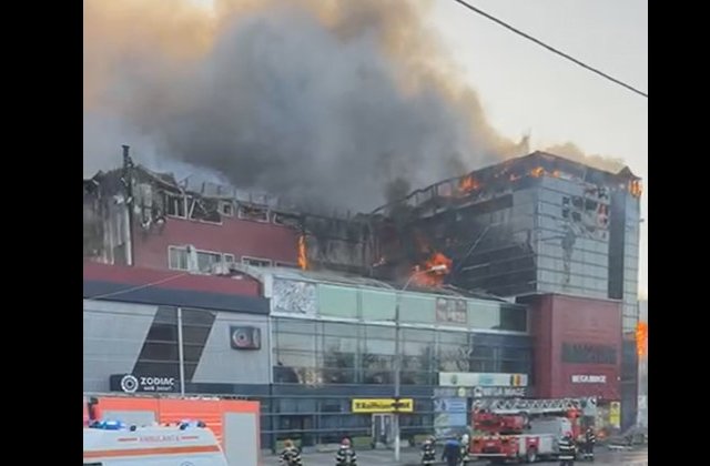 Incendiu puternic în București, în Calea 13 Septembrie. Un bloc a fost evacuat VIDEO  