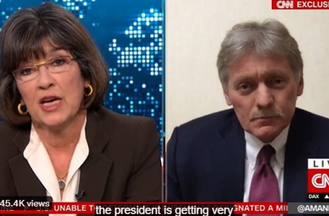 Dmitri Peskov a explicat la CNN de ce zboară rachetele prin Ucraina: &bdquo;Putin e supărat pe oamenii din Ucraina care vor &icirc;n NATO&rdquo;