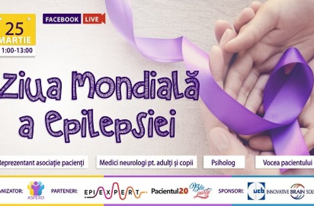 PURPLE DAY 2022 - Ziua Mondială a Epilepsiei. Eveniment organizat de Asociația Pacienților cu Epilepsie