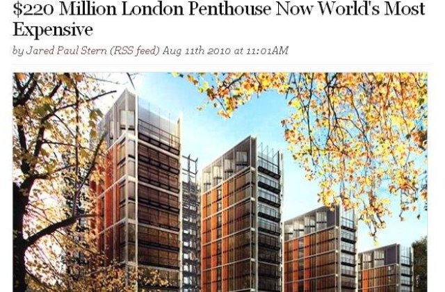 Cat costa cea mai scumpa locuinta din lume?