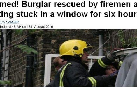 Hot, salvat de la moarte de catre pompieri