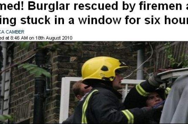 Hot, salvat de la moarte de catre pompieri