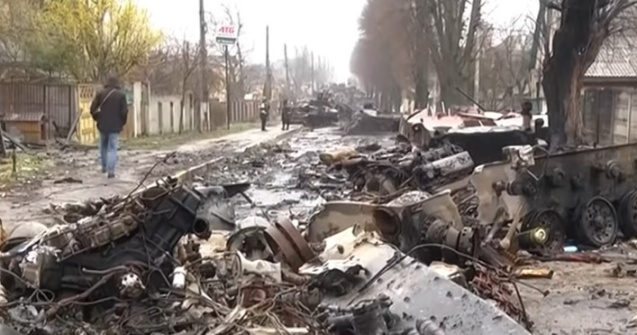 Cinci cadavre descoperite în satul ucrainean Motîjîn, printre care cele ale familiei primăriței