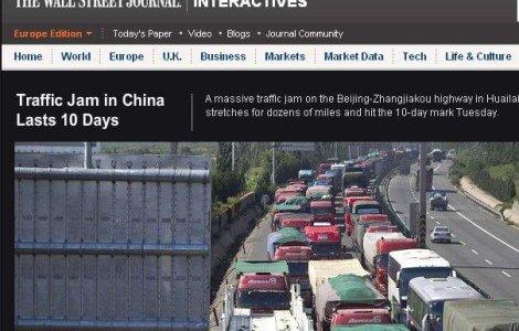 China: Mii de soferi, blocati de 10 zile in trafic