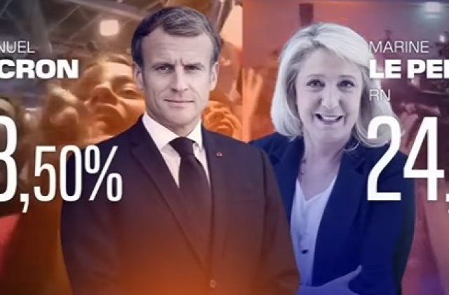 Emmanuel Macron și Marine Le Pen s-au calificat  în turul al doilea al alegerilor prezidenţiale din Franţa