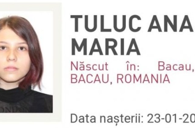 Fiica șefului poliției din Bacău a dispărut de acasă. Adrian Tuluc, urmărit penal în cazul dublei crime din Onești
