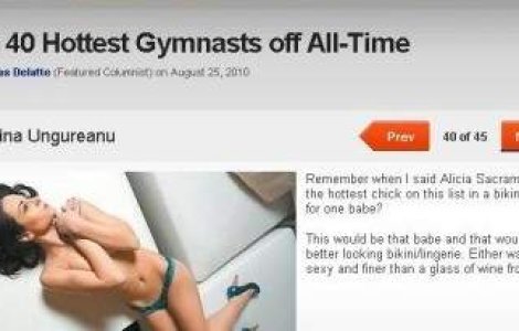 Corina Ungureanu, in topul celor mai sexy gimnaste