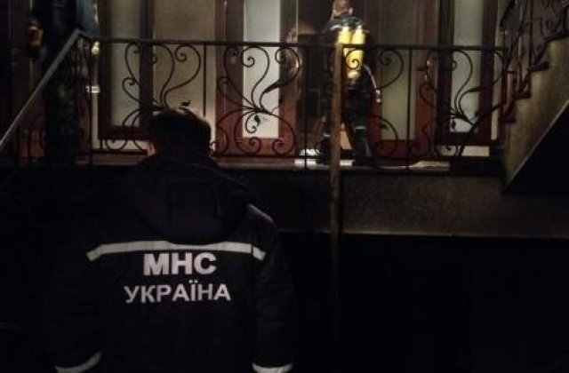 Sediul partidului Comunist din Kiev, incendiat